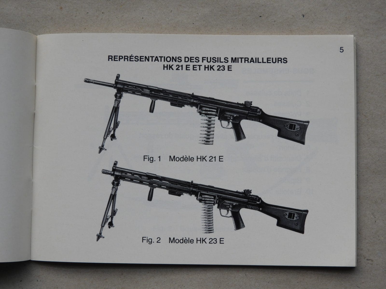 Heckler & Koch Anleitung H&K HK21E / HK23E - französisch