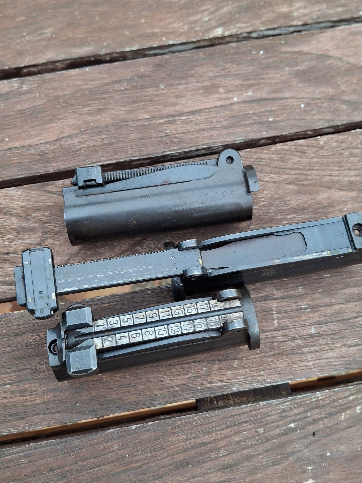 Mauser K98 Visier komplett, späte Ausführung WK2