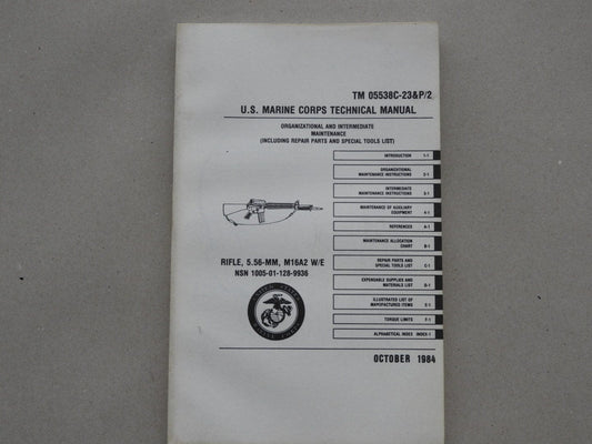 Waffenteile Anleitung M16 - technical manual - englisch