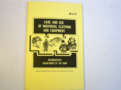 Waffenteile US Handbuch - Care & use of individual clothes