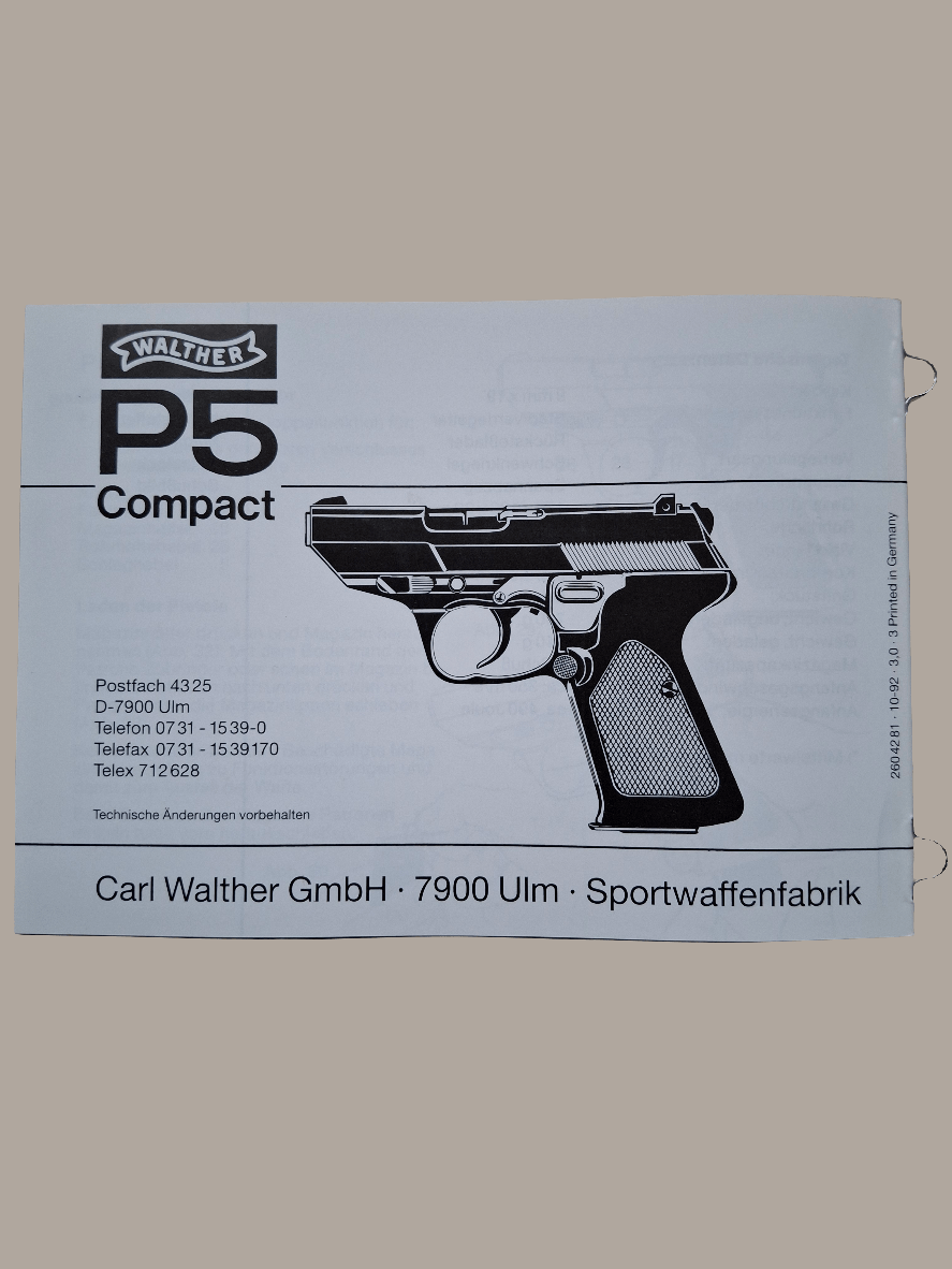 Walther Anleitung Walther P5 / P5 Compact